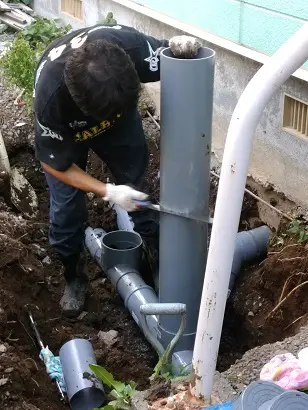 排水管の勾配不良で詰まりやすい場合の排水工事（札幌市手稲区のご依頼）