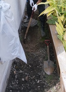 外部の排水工事・東区