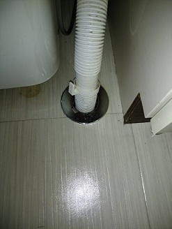 洗濯排水口から水が逆流